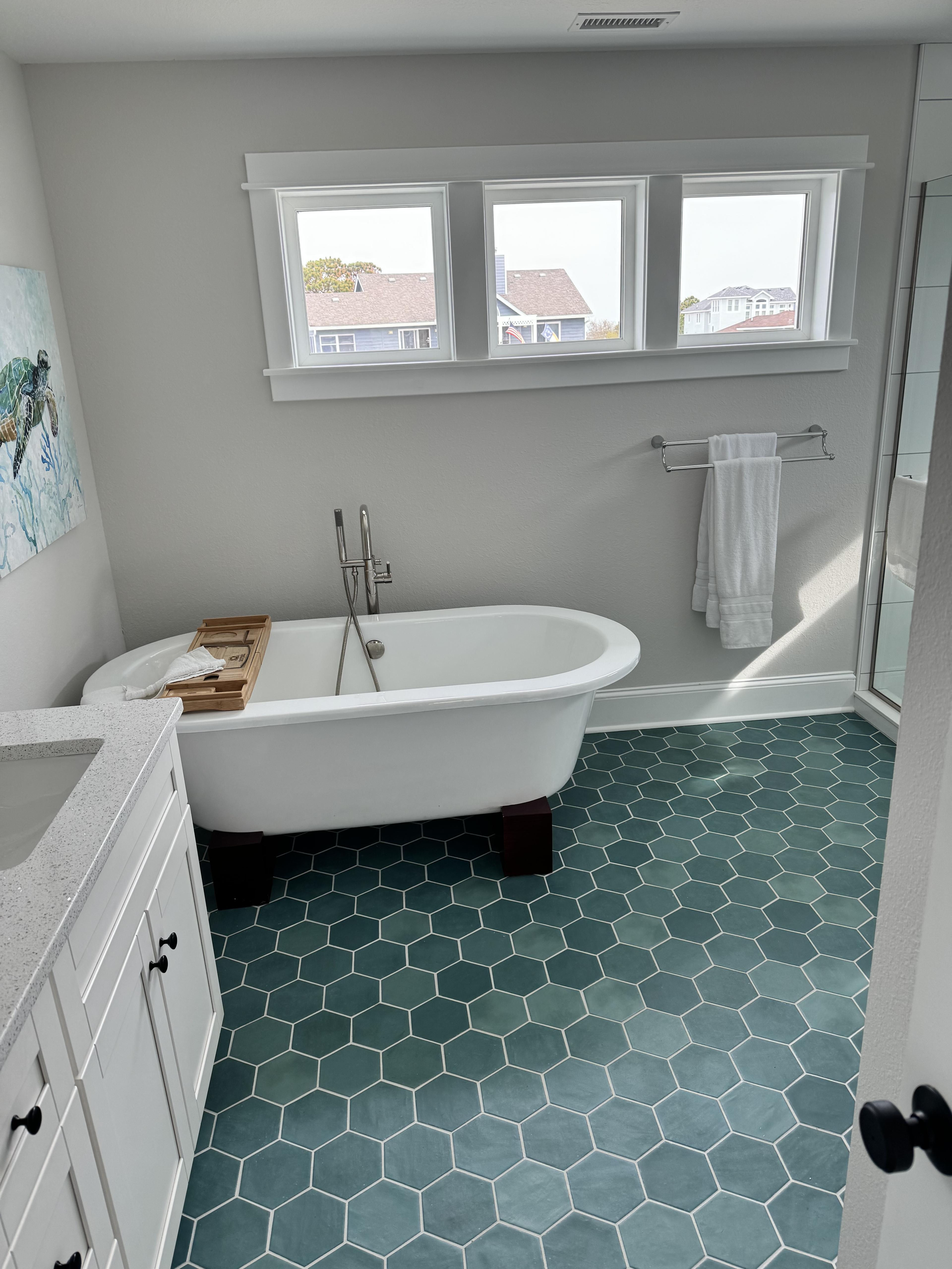 Clean sparkling bathroom after professional cleaning