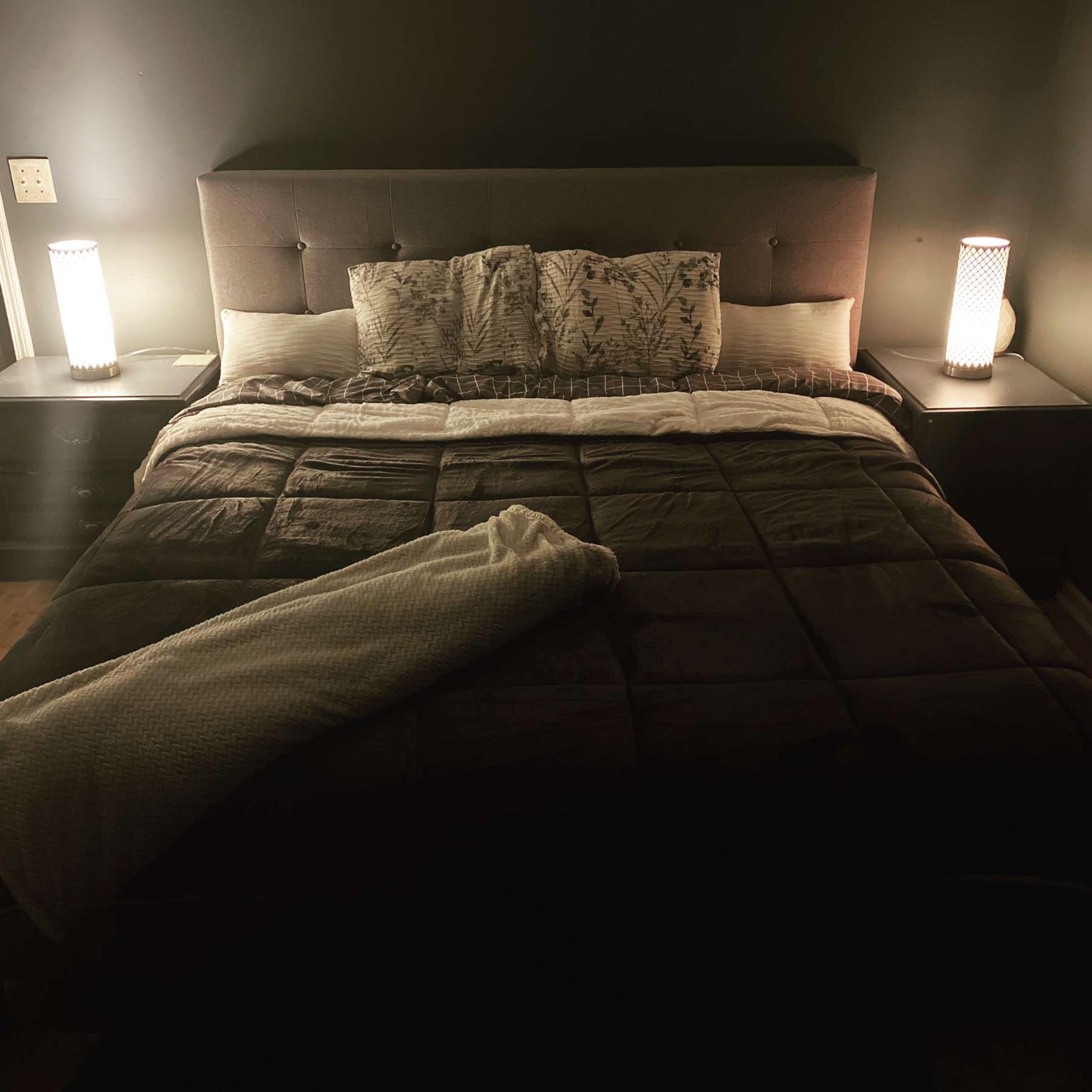 Fresh clean bedroom after maid service